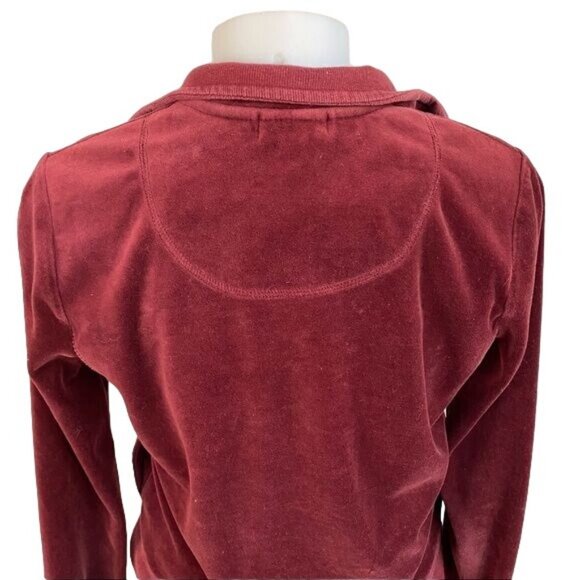 Vintage Charter Club Velour Jogger Set Maroon Track Suit Size S - Picture 15 of 16